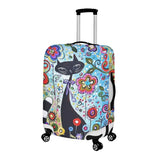 Twoheartsgirl Cat Pattern Luggage Cover Elastic Baggage Protector 18-32 Inch