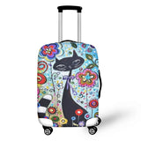 Twoheartsgirl Cat Pattern Luggage Cover Elastic Baggage Protector 18-32 Inch