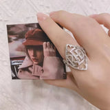 Red Letters Reprinted Cover Ring