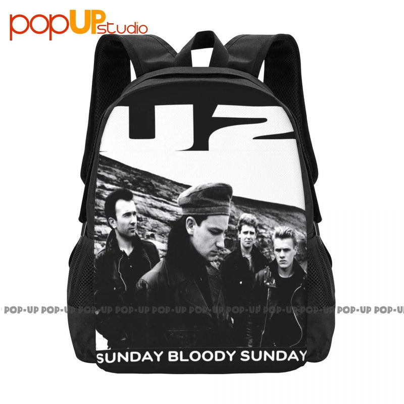 U2 Bono Rock Concert Zooropa Bloody Sunday Backpack Large Capacity Print