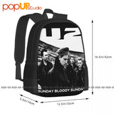U2 Bono Rock Concert Zooropa Bloody Sunday Backpack Large Capacity Print