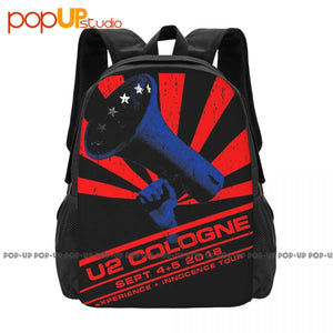 U2 Dublin Tour Backpack Vintage Art Print Gymnast Bag