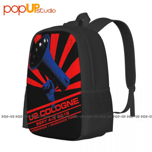 U2 Dublin Tour Backpack Vintage Art Print Gymnast Bag