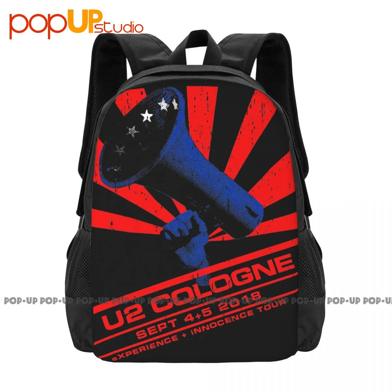 U2 Dublin Tour Backpack Vintage Art Print Gymnast Bag