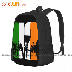 U2 Irish Flag Backpack Large Capacity Travel Beach Bag Sports Bag