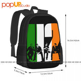 U2 Irish Flag Backpack Large Capacity Travel Beach Bag Sports Bag