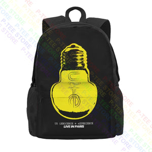 U2 Live In Paris Large Capacity Backpack Vintage