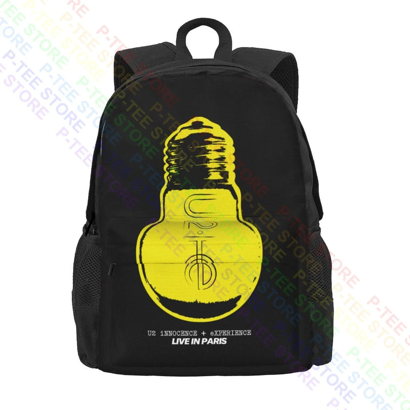 U2 Live In Paris Large Capacity Backpack Vintage