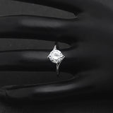 Sterling Silver Ring Clear Zircon Stone Wedding Engagement Gift