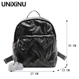 Ruched Nylon Backpack with Pendant Light