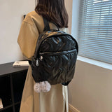Ruched Nylon Backpack with Pendant Light