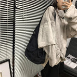 Canvas Women's Shoulder Bag Teenage Students Chest Messenger Bag