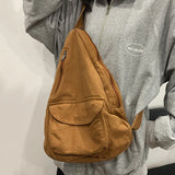 Canvas Women's Shoulder Bag Teenage Students Chest Messenger Bag