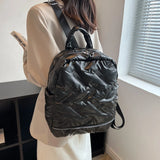 Fluffy Ruched Women's Backpack for School and Travel