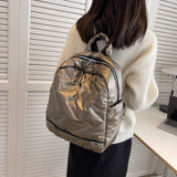 Fluffy Ruched Women's Backpack for School and Travel