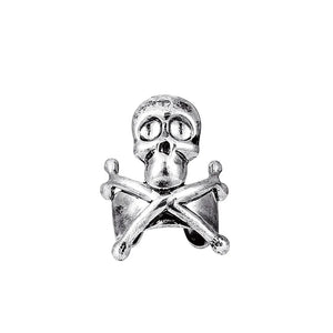 US Dark Skull Ear Clip Retro Gothic Punk Hip-Hop Halloween Earrings