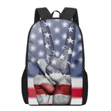 American Flag 3D Pattern School Bag for Children Girls Boys