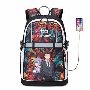 Anime Re:Life in A Different World Zero Reflective Backpack