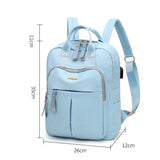 USB Backpack Anti-theft Travel Pure Shoulder Bags Classic