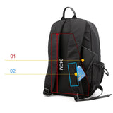 Waterproof Nylon USB Backpack Men Travel Bag Gray
