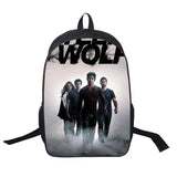 Teen Wolf Print USB Backpack School Bag Men Women Travel Laptop Shoulder Bags
