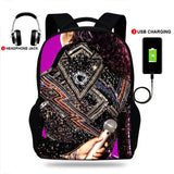 Movie Julie and the Phantoms USB Charge Backpack for Students Travel Rucksack