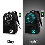 USB Charge Backpack Music Luminous Unisex Schoolbag Teenagers Backpack