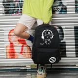 USB Charge Backpack Music Luminous Unisex Schoolbag Teenagers Backpack