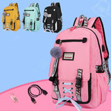 USB Charge Women Backpacks School Bags For Teenagers