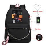 The Weeknd USB Charging Backpack for Teenagers