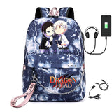 Bungo Stray Dogs Anime Girls School Backpack with USB Charging