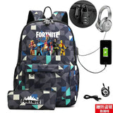 Canvas Backpack USB Charging Mochila Escolar Anime Girls Boys School Backpack