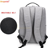 USB Charging Men's Backpack Waterproof Business Laptop Backpack