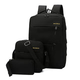 USB Charging Men's Bag Casual Multifunctional Backpacks 3 Sets