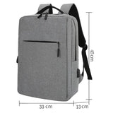 USB Charging Waterproof Men's Backpack for Laptop 15.6-17.7 Inch