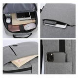 USB Charging Waterproof Men's Backpack for Laptop 15.6-17.7 Inch