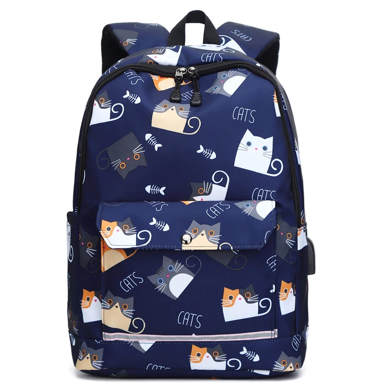 Reflective School Bags for Teenage Girls Waterproof High School Backpack