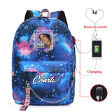 Charli D'Amelio Backpack USB Charging School Bag for Girls Women