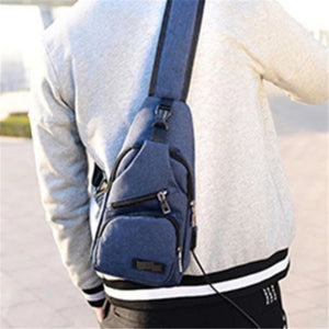 Waterproof USB Charging Shoulder Bag