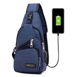 Waterproof USB Charging Shoulder Bag