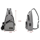 Waterproof USB Charging Shoulder Bag