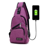 Waterproof USB Charging Shoulder Bag