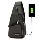 Waterproof USB Charging Shoulder Bag