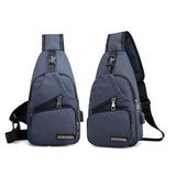 Men Anti Theft Travel Wallet Chest Bag USB Charging Organizer