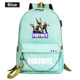 USB School Bag Man Women Backpack Luminous Letters Print