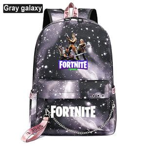 USB School Bag Man Women Backpack Luminous Letters Print