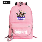 USB School Bag Man Women Backpack Luminous Letters Print