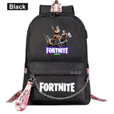 USB School Bag Man Women Backpack Luminous Letters Print