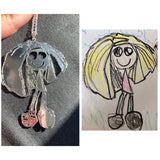UZone Children's Drawing Necklace Kid's Art Personalized Necklace