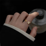 925 Tibetan Silver Double Layer Paper Clip Open Ring